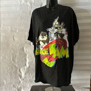 Space Jam Vintage Style T-Shirt Men’s 3XL Black – Looney Tunes Graphic Tee